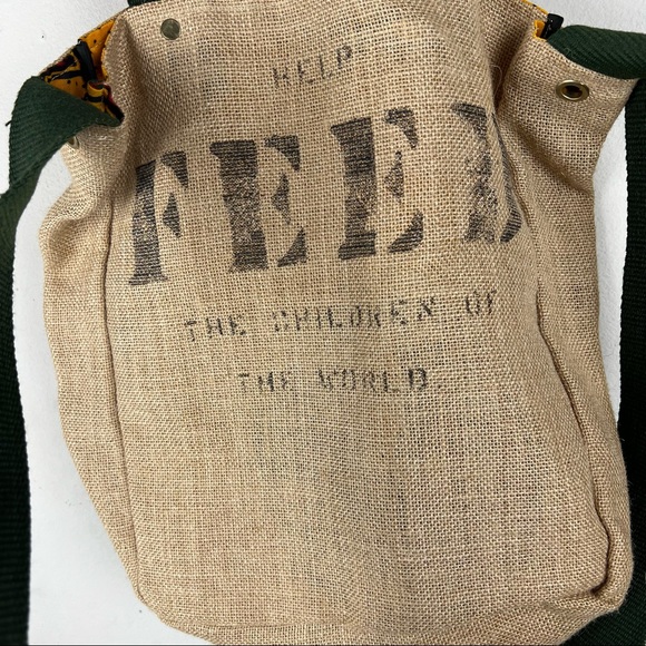 Feed Project Bag Made From Burlap Crossbody Purse - Picture 2 of 5